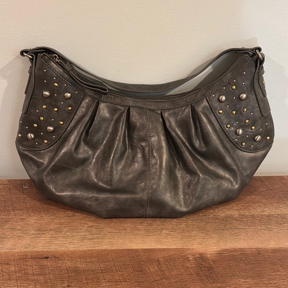 Apt 9 Studded faux Leather Hobo Bag - Black - Picture 1 of 6